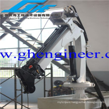small size Electric hydraulic telescopic articulated boom provision marine folding lifting crane for sale
